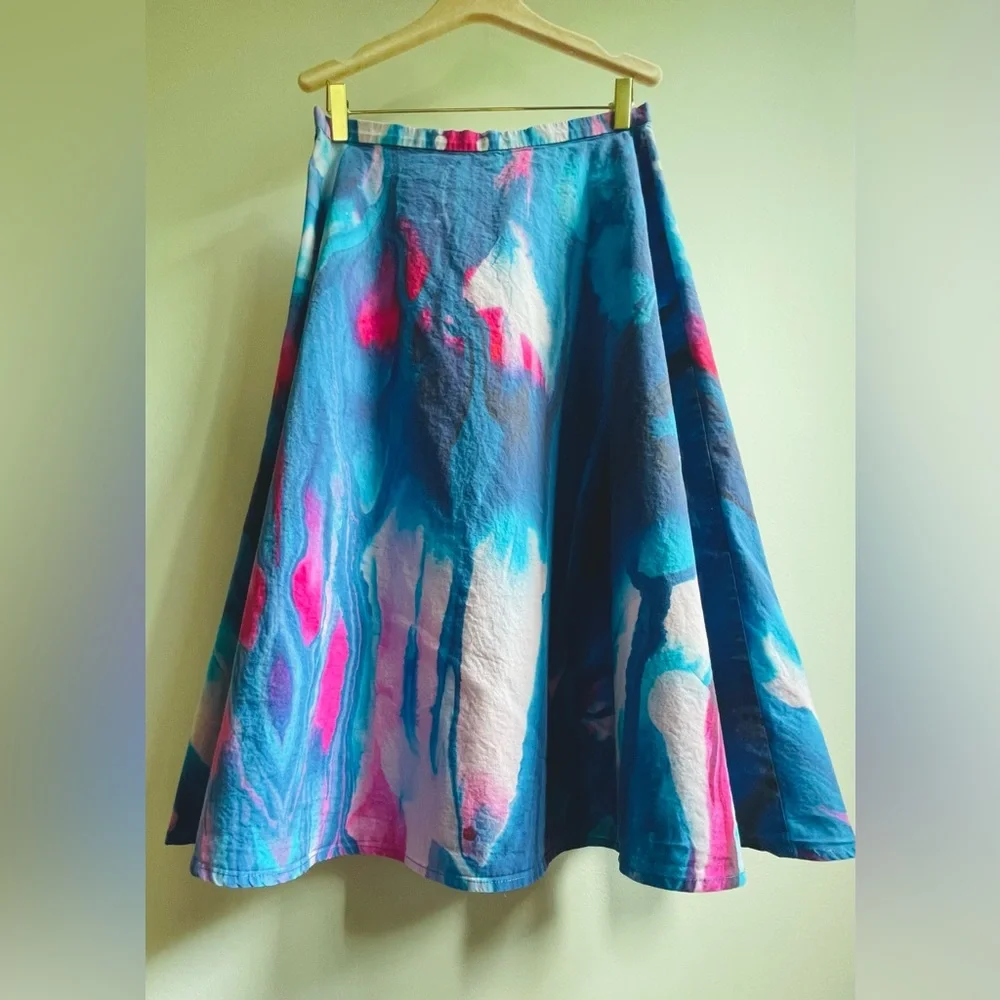 One Of A Kind Custom Print Artisan Designed Skirt